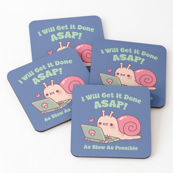 Item preview, Cute Snail Working On Laptop I Will Get It Done ASAP Funny designed and sold by rustydoodle.