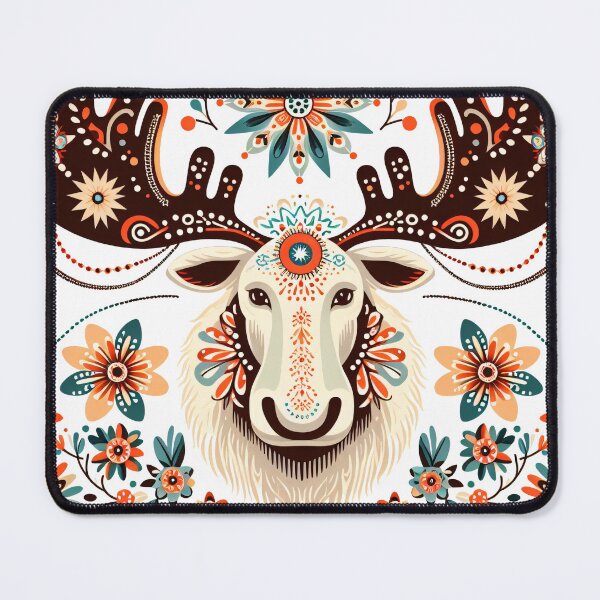 Item preview, Scandinavian Folk art - Marvin the Moose Head designed and sold by FOLK ART FUSION by heidiannemorris.