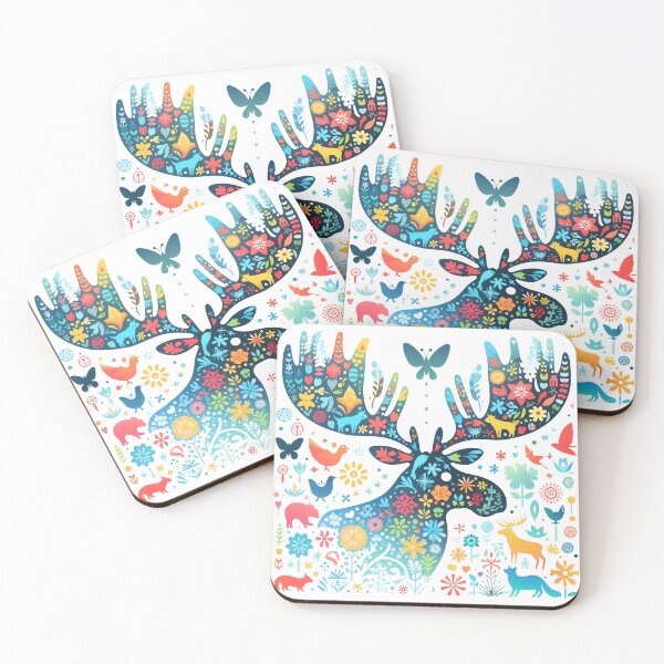 Item preview, Scandinavian Folk art - Moose Head  designed and sold by FOLK ART FUSION by heidiannemorris.
