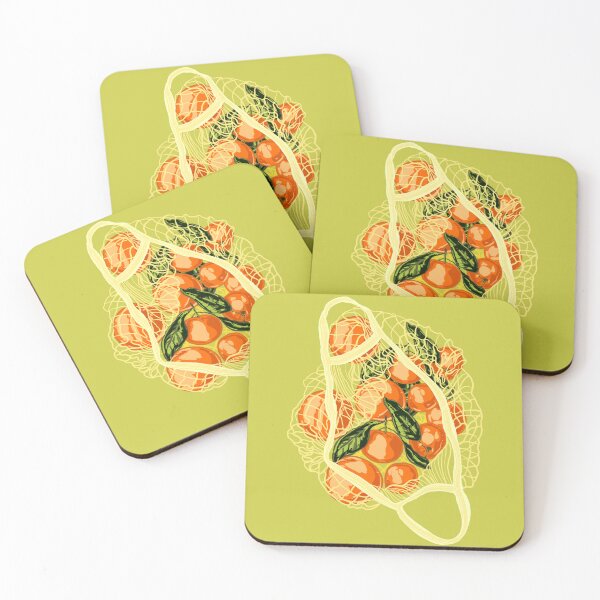 Item preview, Tangerines in Mesh Bag – Retro Citrus Art designed and sold by MaiZephyr.
