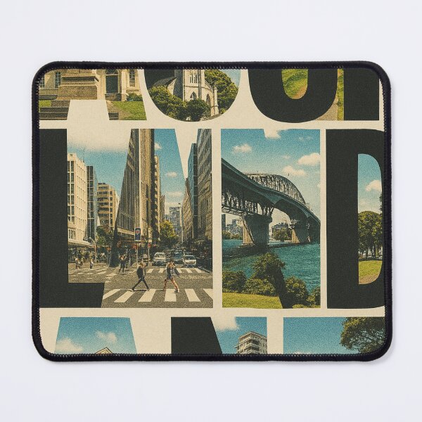 Item preview, Auckland New Zealand – Landmark Photo Typography Collage designed and sold by Aryabek.