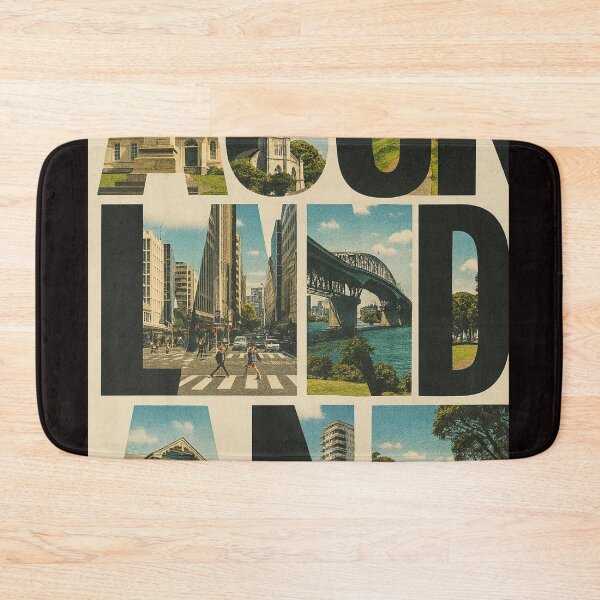 Item preview, Auckland New Zealand – Landmark Photo Typography Collage designed and sold by Aryabek.