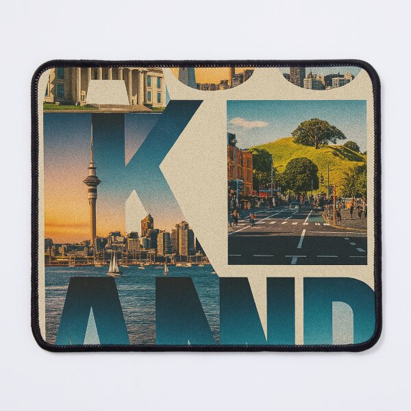 Item preview, Auckland Scenic Collage – Sunset Views and City Icons designed and sold by Aryabek.