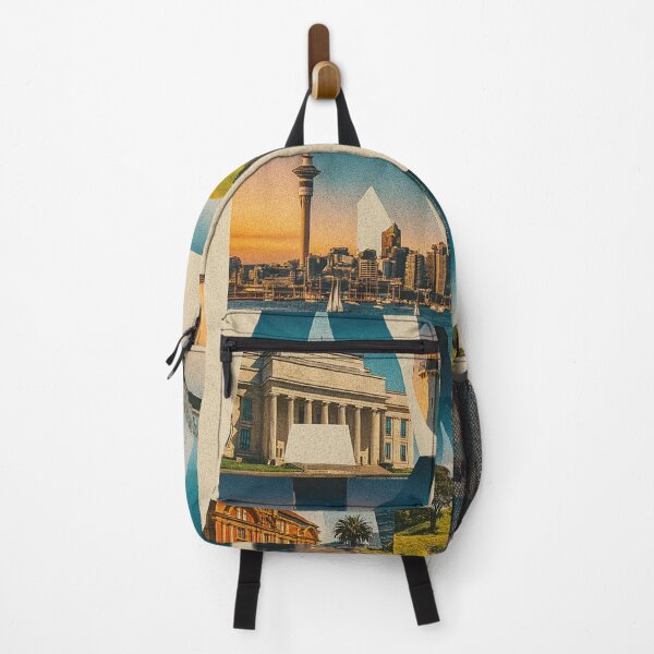 Item preview, Auckland Scenic Collage – Sunset Views and City Icons designed and sold by Aryabek.