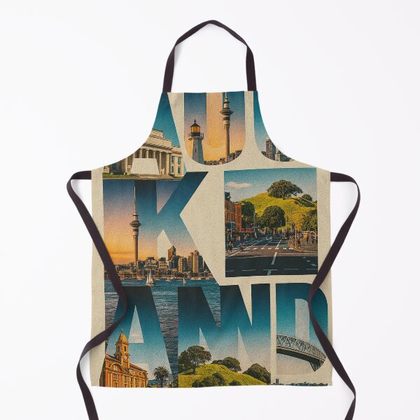 Item preview, Auckland Scenic Collage – Sunset Views and City Icons designed and sold by Aryabek.