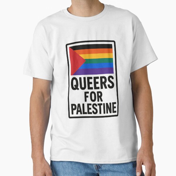 Item preview, Queers for Palestine – LGBTQ Flag Statement designed and sold by Aryabek.