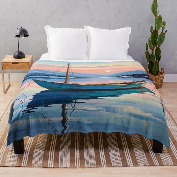 Item preview, Lifestyle Hub: Serene Boat On Calm Water designed and sold by M&M Lifestyle Hub.