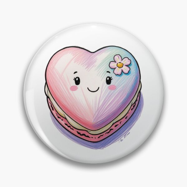 Item preview, Heart Macaron  designed and sold by PinkiPop Studio.