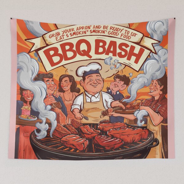Item preview, grill & chill meat and great barbeque   illustration art abstract designed and sold by  Mudikeys.