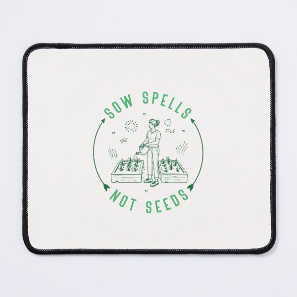 Item preview, Sow Spells, Not Seeds Gardening Typography Illustration designed and sold by mahsanart.