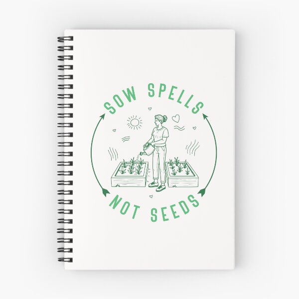 Item preview, Sow Spells, Not Seeds Gardening Typography Illustration designed and sold by mahsanart.