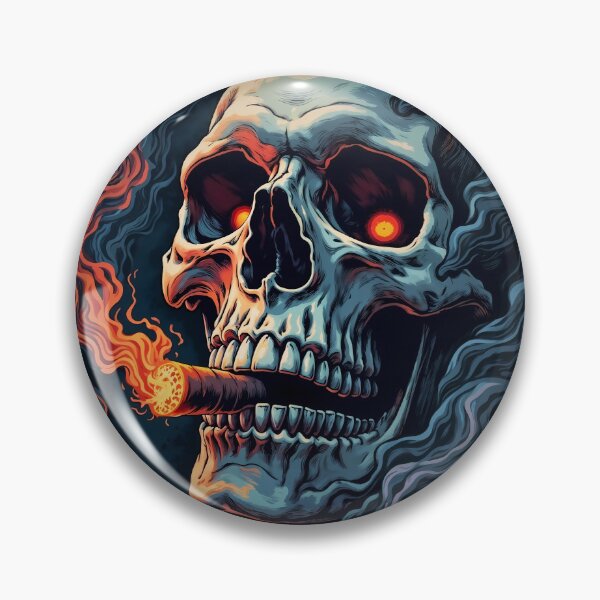 Item preview, Flamin' Hot Skull Vibes: When the Afterlife Needs a Smoke Break designed and sold by DopeVibeStuff.