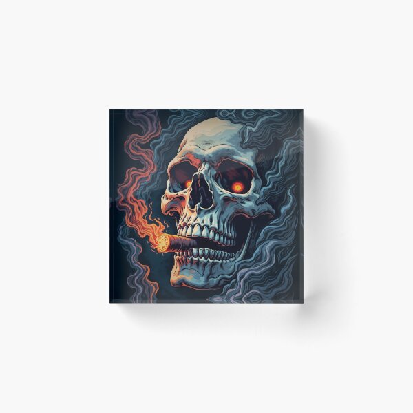 Item preview, Flamin' Hot Skull Vibes: When the Afterlife Needs a Smoke Break designed and sold by DopeVibeStuff.