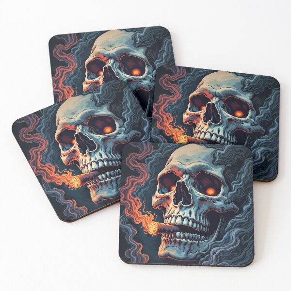 Item preview, Flamin' Hot Skull Vibes: When the Afterlife Needs a Smoke Break designed and sold by DopeVibeStuff.