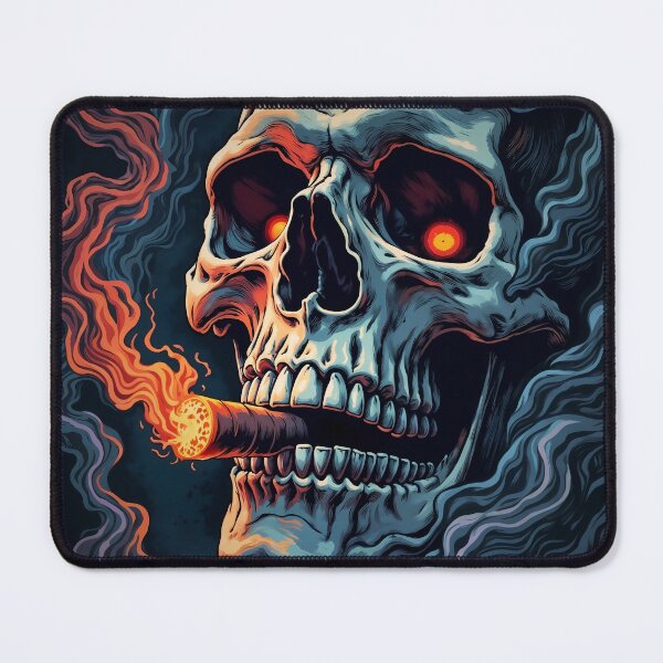 Item preview, Flamin' Hot Skull Vibes: When the Afterlife Needs a Smoke Break designed and sold by DopeVibeStuff.