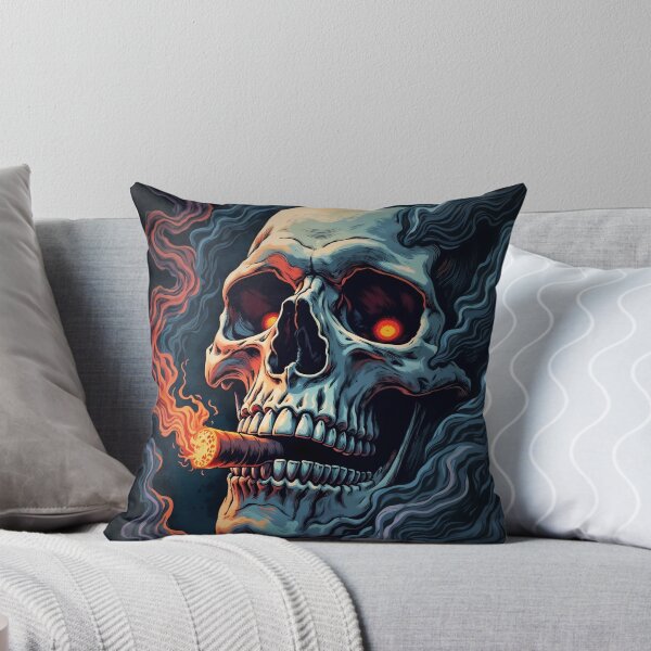Item preview, Flamin' Hot Skull Vibes: When the Afterlife Needs a Smoke Break designed and sold by DopeVibeStuff.