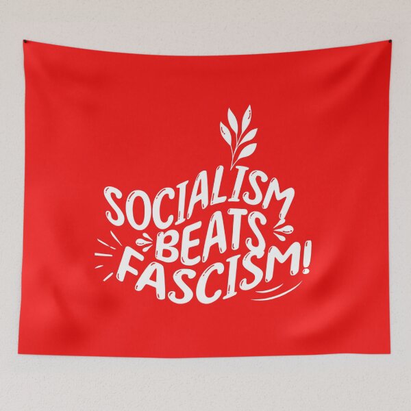 Item preview, Socialism Beats Fascism Political T-Shirt designed and sold by ViviWyco.