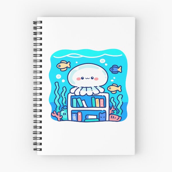 Item preview,  A little jellyfish enjoying a cozy reading time in the sea designed and sold by Elinotes.