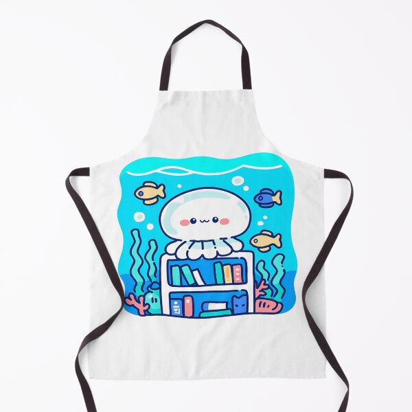 Item preview, A little jellyfish enjoying a cozy reading time in the sea designed and sold by Elinotes.