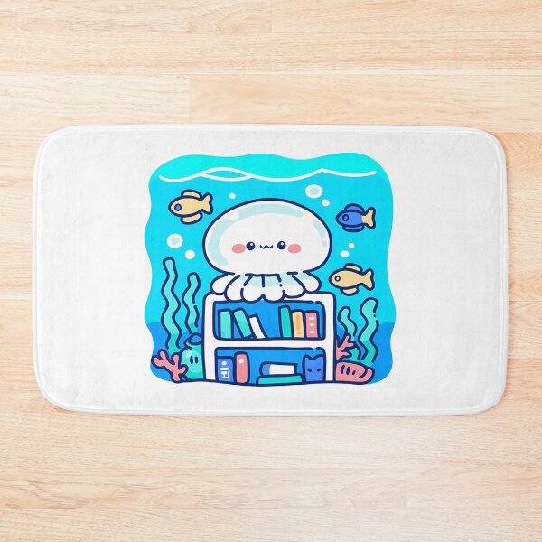 Item preview,  A little jellyfish enjoying a cozy reading time in the sea designed and sold by Elinotes.