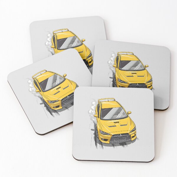 Item preview, JDM yellow evolution x Car Art designed and sold by TheStreetREV.