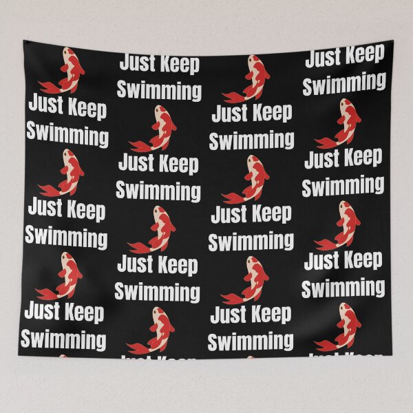 Item preview, Just Keep Swimming - white designed and sold by VasInd.