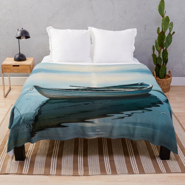 Item preview, Lifestyle Hub: Serene Boat On Calm Water designed and sold by M&M Lifestyle Hub.