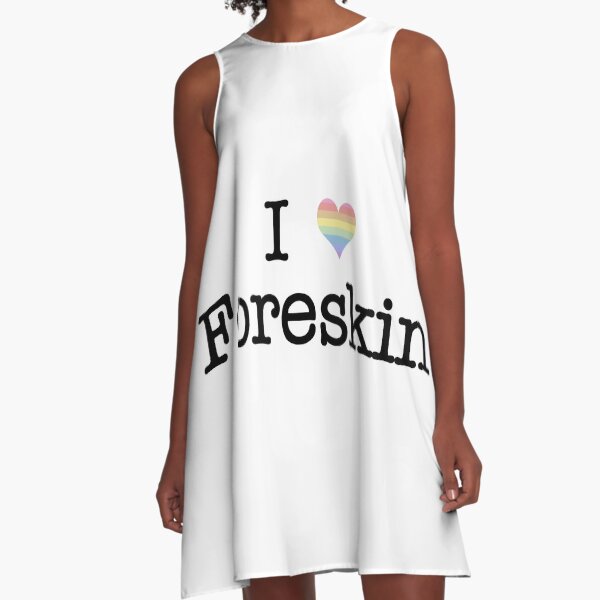 I Heart Foreskin (Pastel Rainbow) A-Line Dress