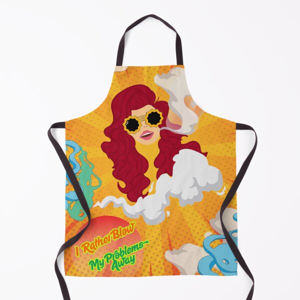 Item preview, Prefiero fumar para eliminar mis problemas - Chica pelirroja retro designed and sold by ShaniaBright.