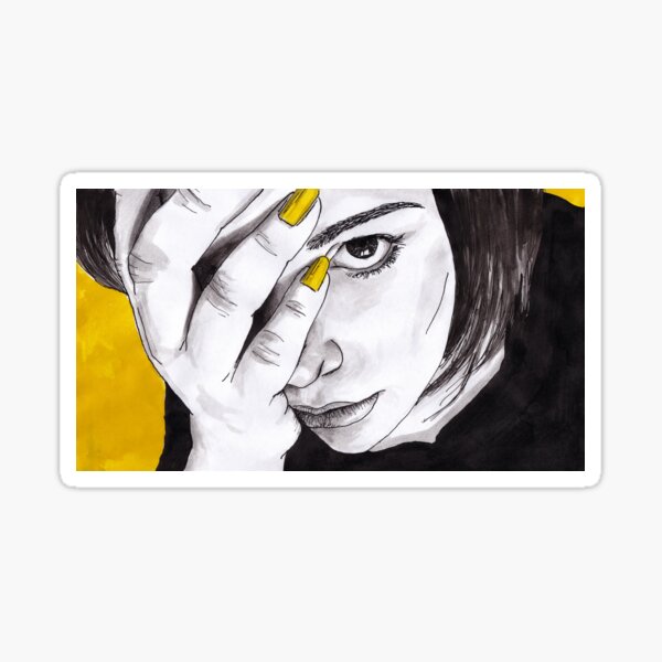 Item preview, Facepalm, yellow nails designed and sold by Bregtje.com.