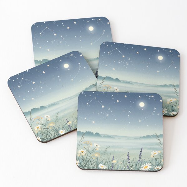 Item preview, Starry Countryside Night | Watercolor Nature Dream designed and sold by Simple_Lines2025.