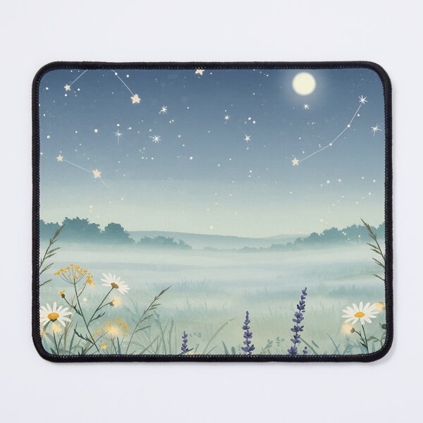 Item preview, Starry Countryside Night | Watercolor Nature Dream designed and sold by Simple_Lines2025.