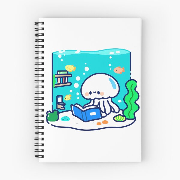 Item preview,   A little jellyfish enjoying a cozy reading time at home designed and sold by Elinotes.