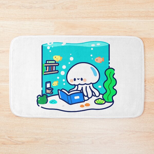 Item preview,   A little jellyfish enjoying a cozy reading time at home designed and sold by Elinotes.