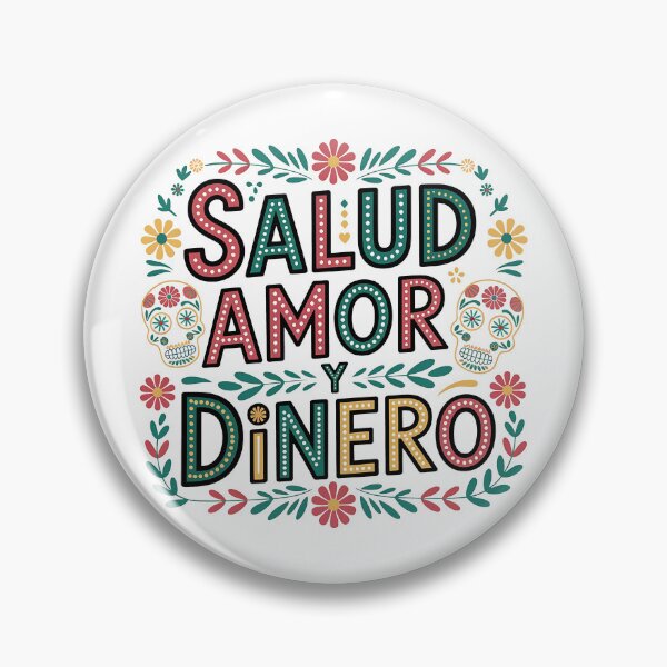Item preview, Salud Amor y Dinero – Diseño de calavera del Día de los Muertos designed and sold by Fragy72.