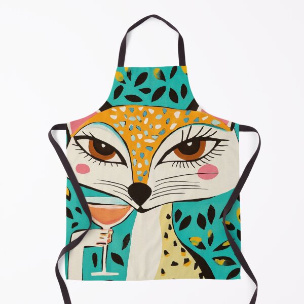 Item preview, Whimsical Fox Drinking Cocktail designed and sold by UtArt.
