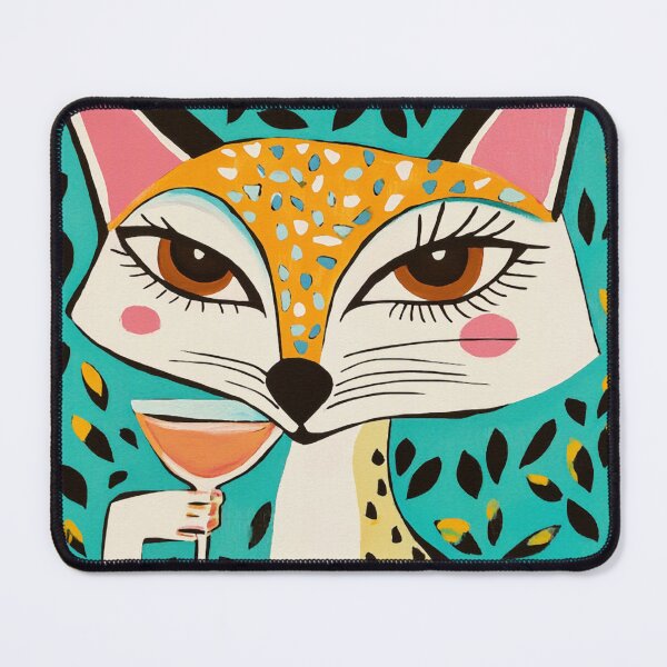 Item preview, Whimsical Fox Drinking Cocktail designed and sold by UtArt.