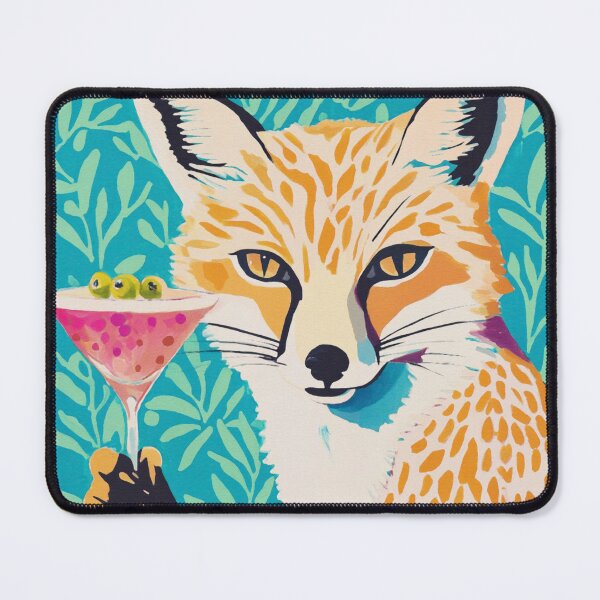 Item preview, Whimsical 60ies Fox with a Martini designed and sold by UtArt.