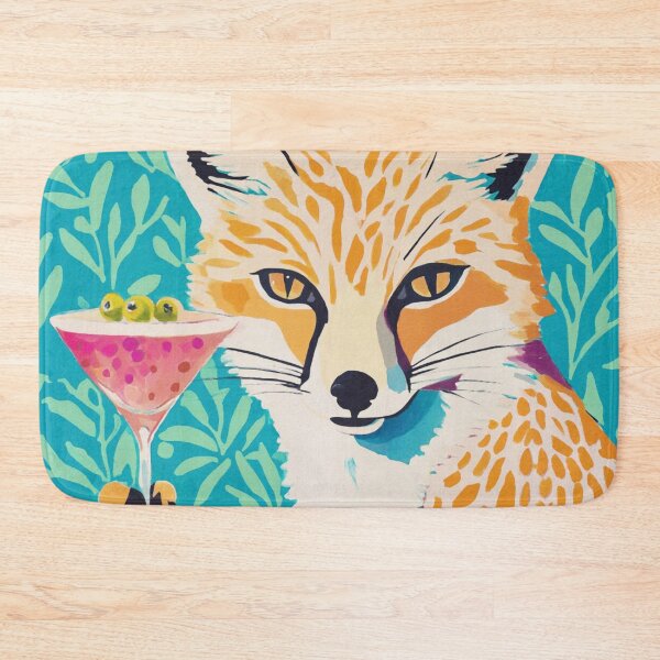 Item preview, Whimsical 60ies Fox with a Martini designed and sold by UtArt.