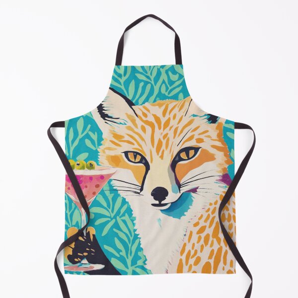 Item preview, Whimsical 60ies Fox with a Martini designed and sold by UtArt.