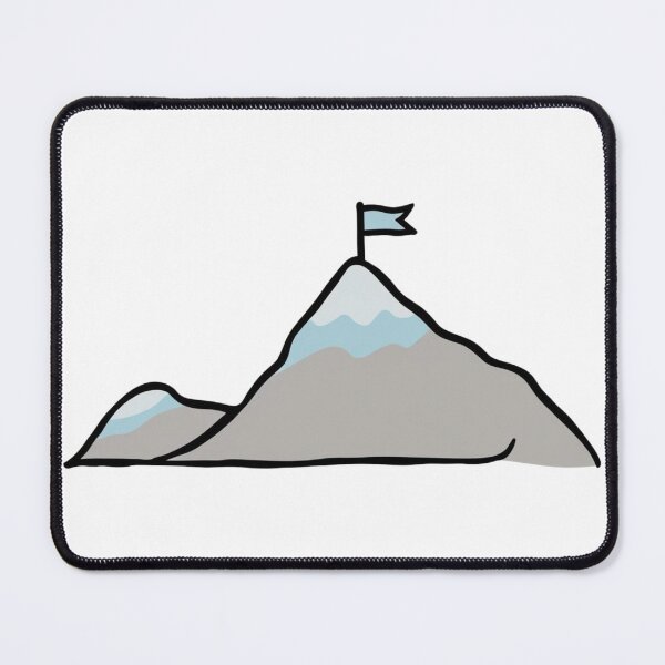 Item preview, Goal Reached – Mountain with Flag Minimal Style designed and sold by StormArte.