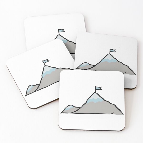 Item preview, Goal Reached – Mountain with Flag Minimal Style designed and sold by StormArte.