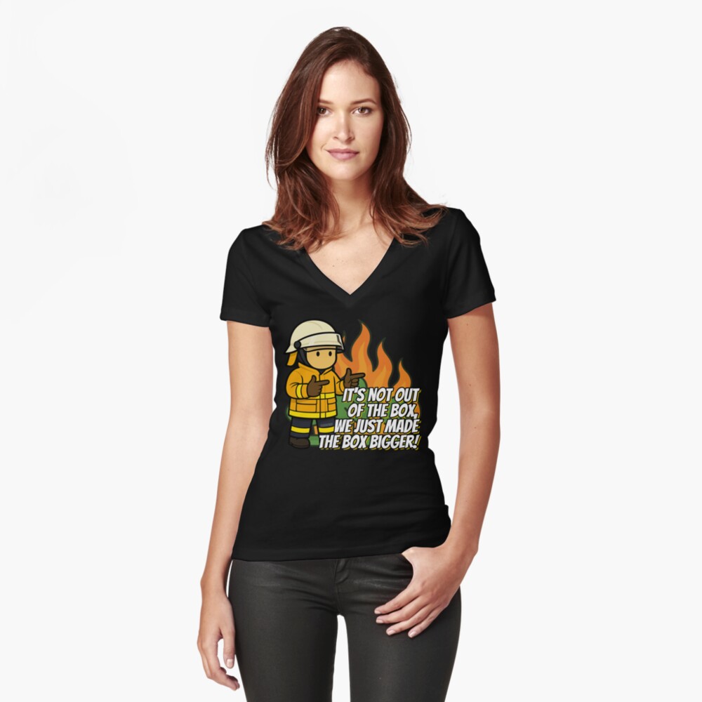 Item preview, Fitted V-Neck T-Shirt designed and sold by Flashover.