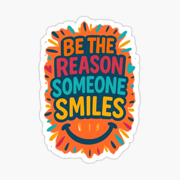 Item preview, Be the Reason Someone Smiles | Bold Colorful Positivity Quote Design | Uplifting Gift by SOULIV8 designed and sold by SOULIV8.