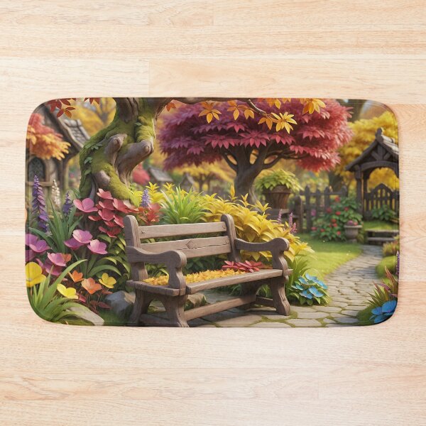 Item preview, Enchanted Autumn Bench designed and sold by NeoHues.