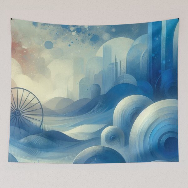 Item preview, Dreamy landscape in blue designed and sold by Sigtrix.