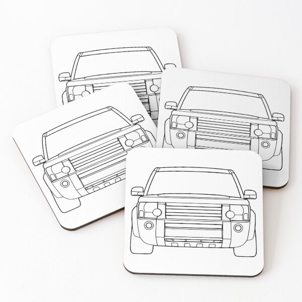 Item preview, Land Rover Discovery 3 III 2004-2009 black lined art designed and sold by EdimDesign.