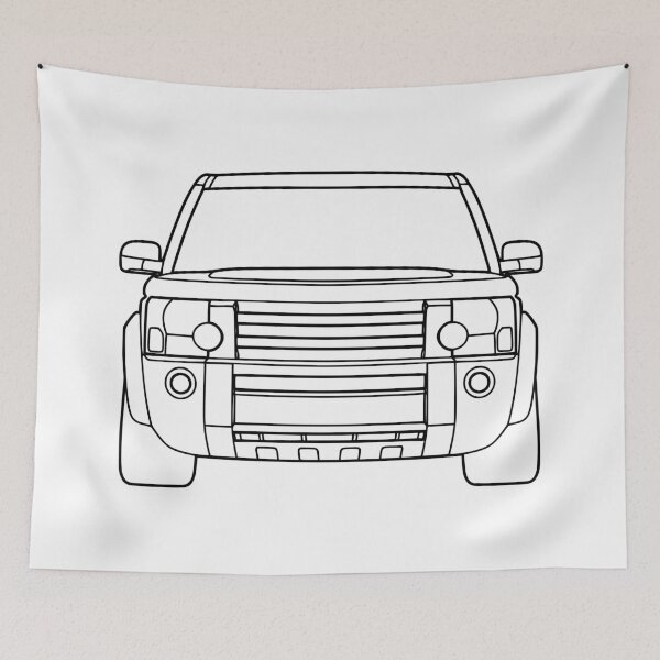 Item preview, Land Rover Discovery 3 III 2004-2009 black lined art designed and sold by EdimDesign.