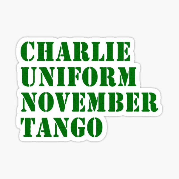 Vista previa del artículo con la obra «UNIFORME CHARLIE TANGO DE NOVIEMBRE», diseñado y vendido por Angry Swan Designs.
