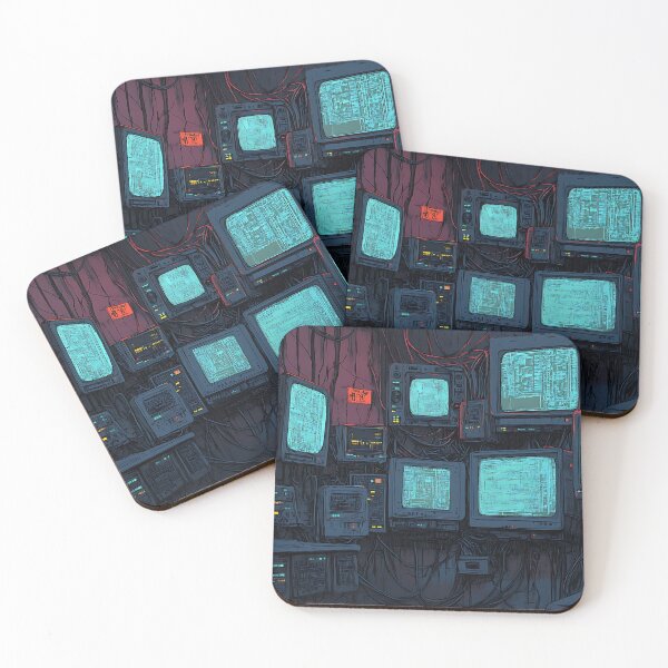 Item preview, Cyberpunk Art: Hacker's Neon Den designed and sold by bapupa.